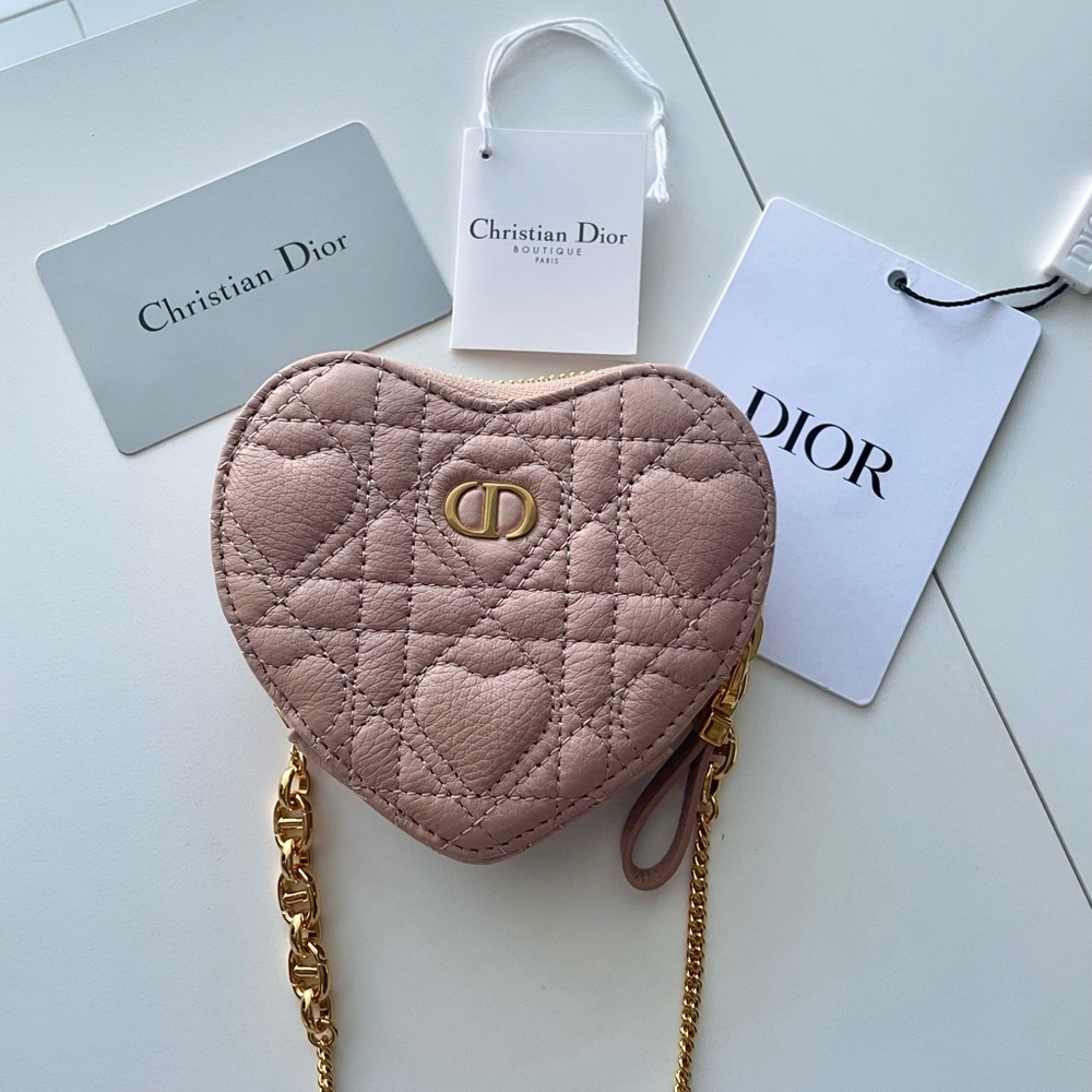 Dior Caro Heart Pouch with Chain - pink / blush - Picture 7 of 7